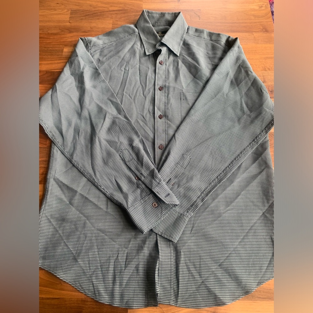 Bugatchi Uomo Black and White Patterned Shirt